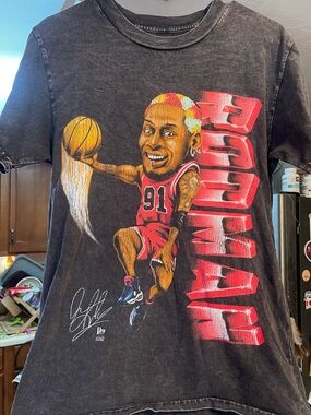 Dennis Rodman throwback Graphic Basketball nba Chicago Bulls